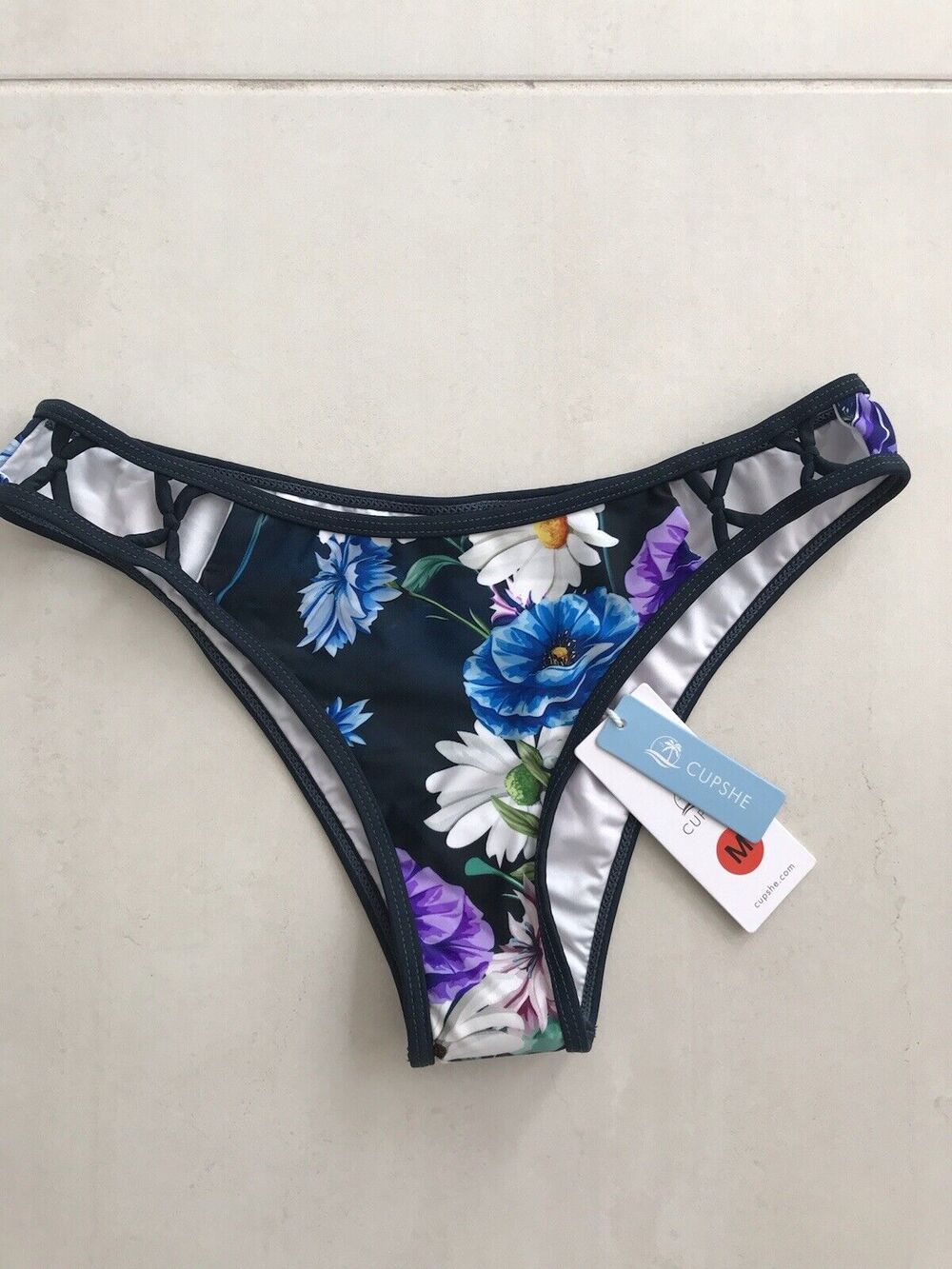 Cupshe Swim Multicolor Floral Print Bikini Bottom Swimwear